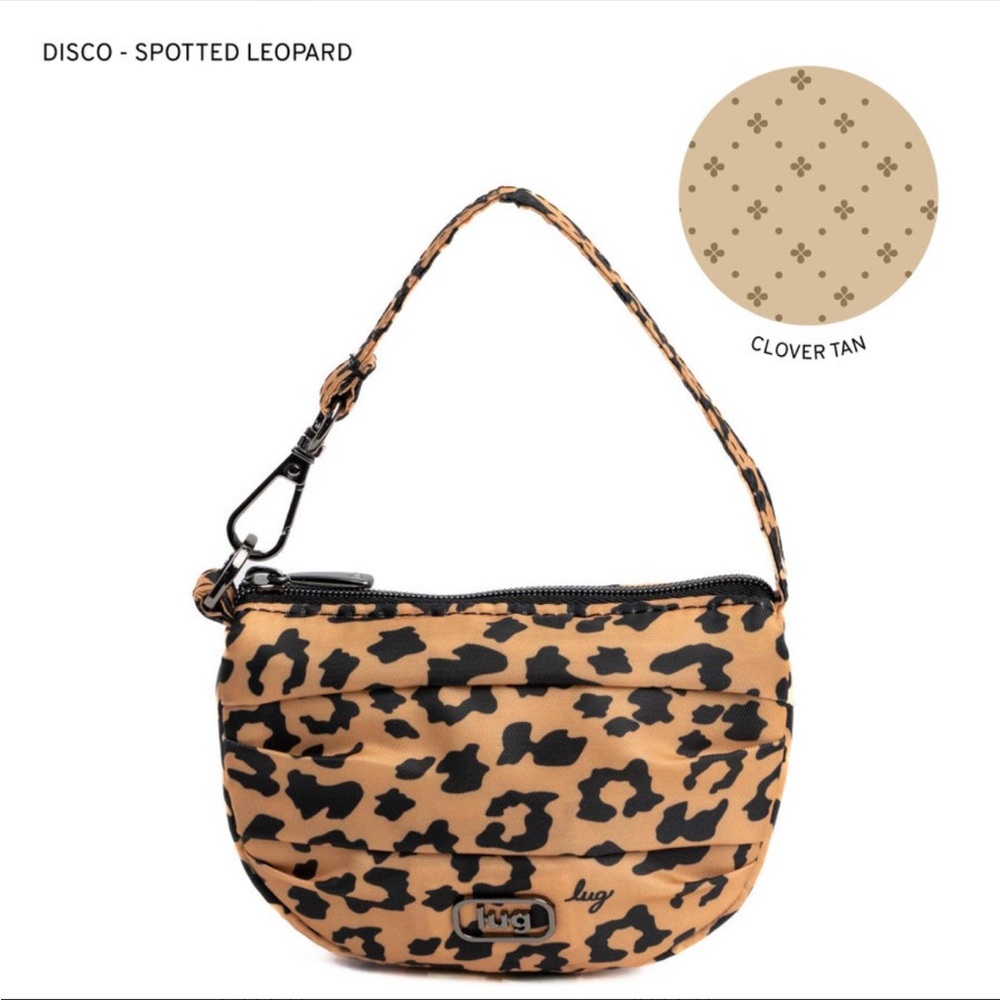 Lug Disco Pleated Pouch Spotted Leopard
